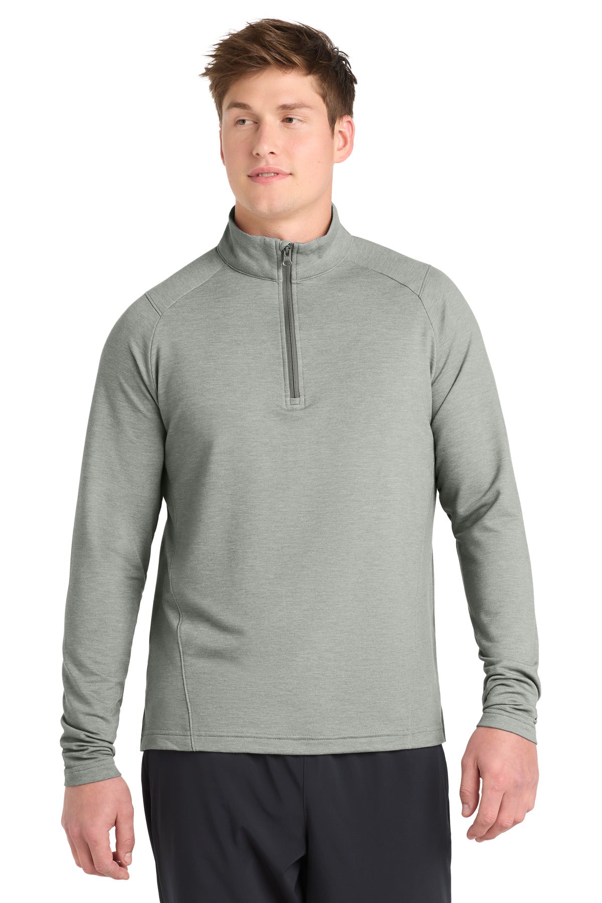 Sport-Tek Sport-Wick Flex Fleece 1/4-Zip - Light Grey Heather