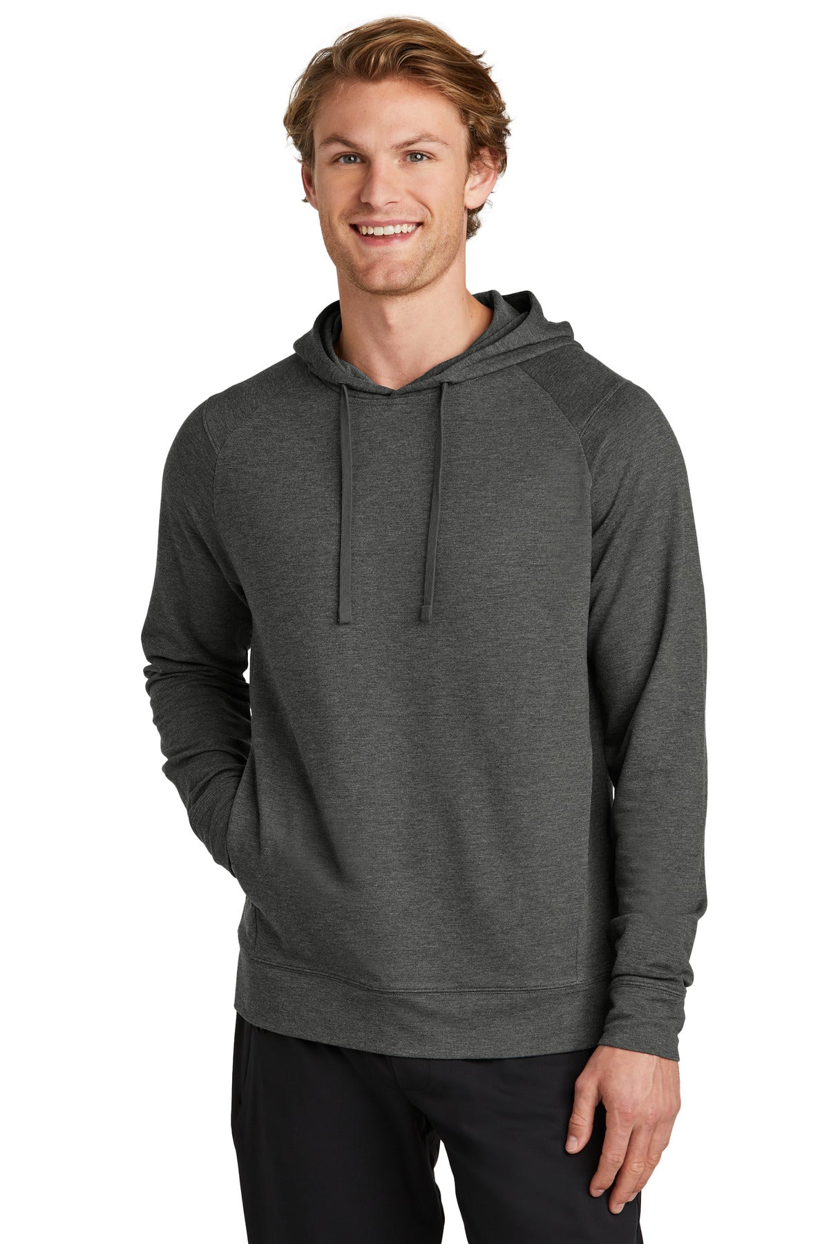 Sport-Tek Sport-Wick Flex Fleece Pullover Hoodie - Dark Grey Heather