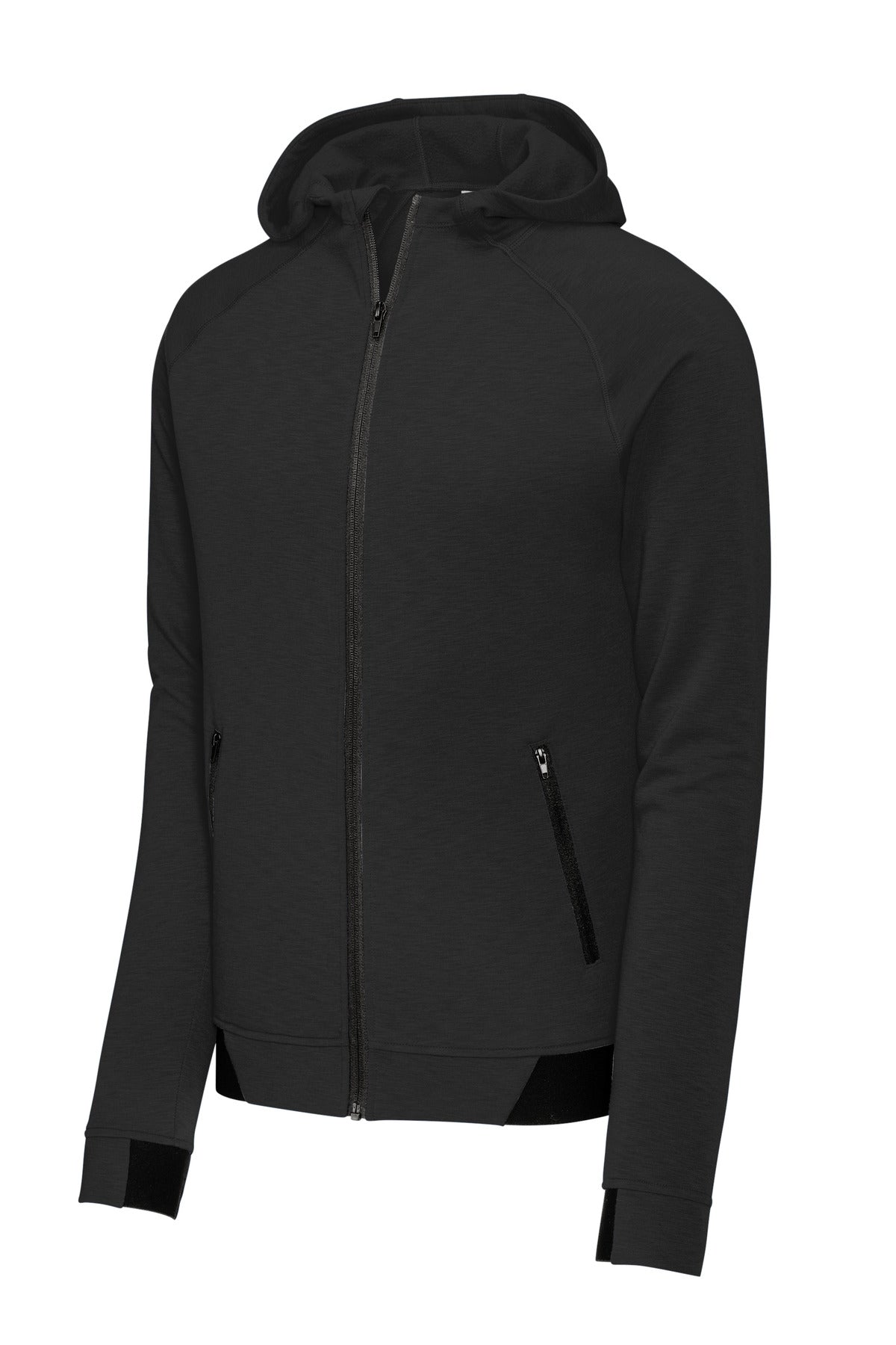 Sport-Tek PosiCharge Strive Hooded Full-Zip - Black