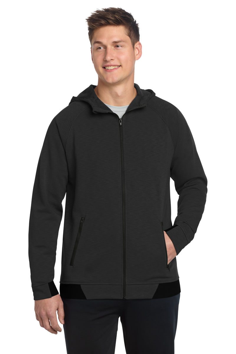 Sport-Tek PosiCharge Strive Hooded Full-Zip - Black