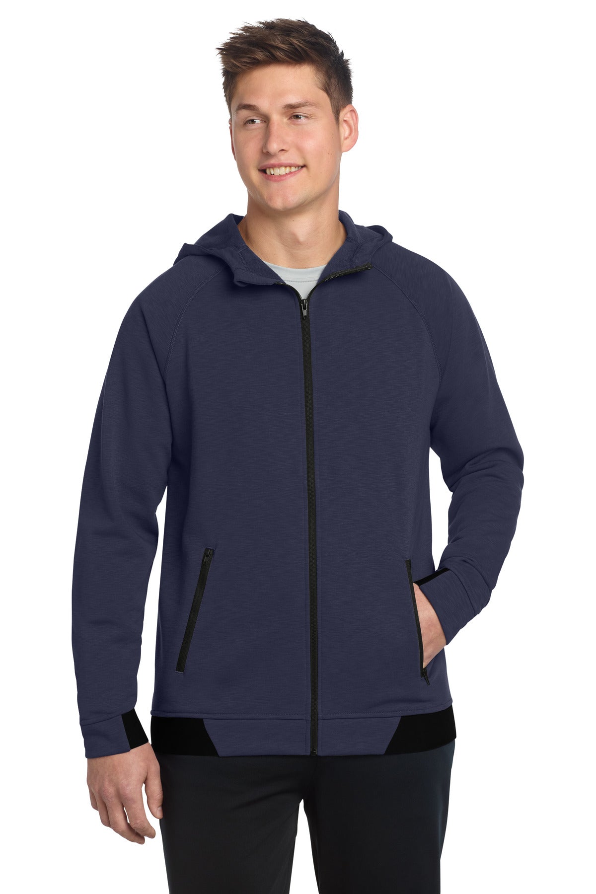 Sport-Tek PosiCharge Strive Hooded Full-Zip - True Navy