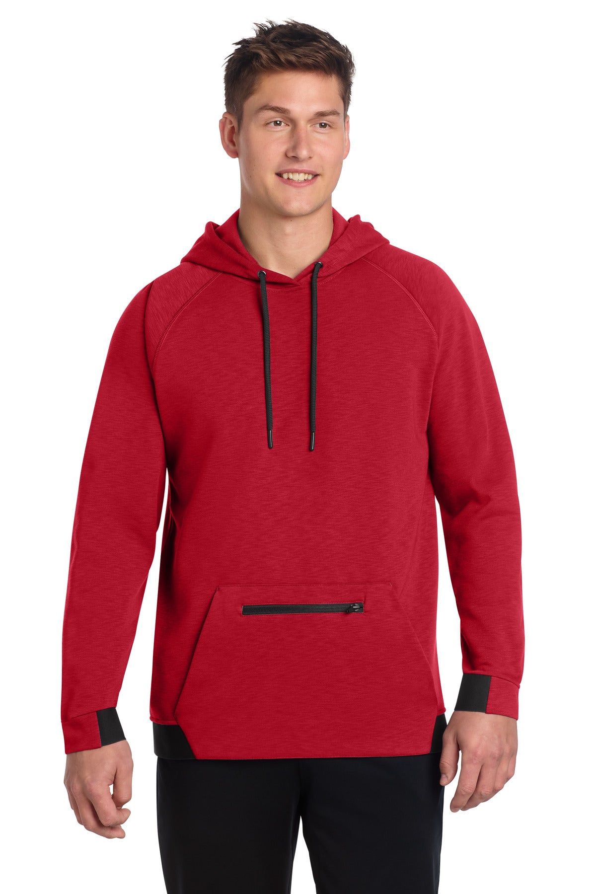 Sport-Tek PosiCharge Strive Hooded Pullover - Deep Red