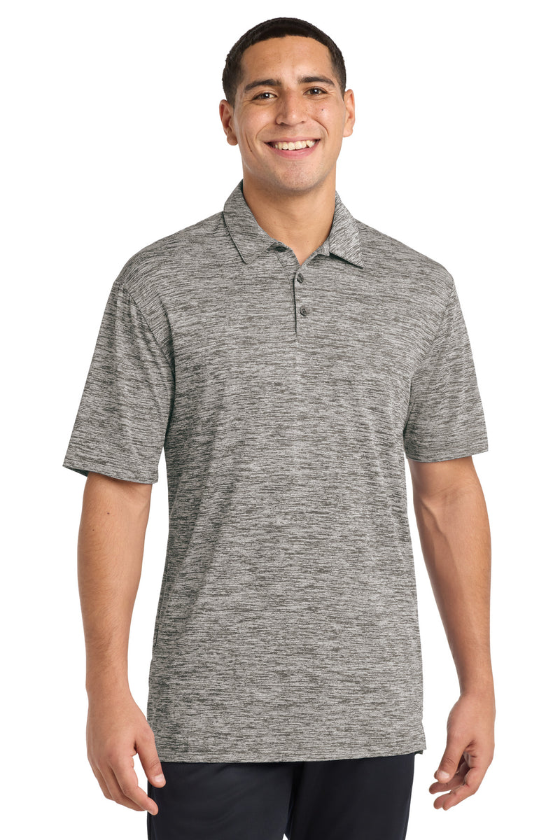 Sport-Tek  PosiCharge  Electric Heather Polo - Black Electric