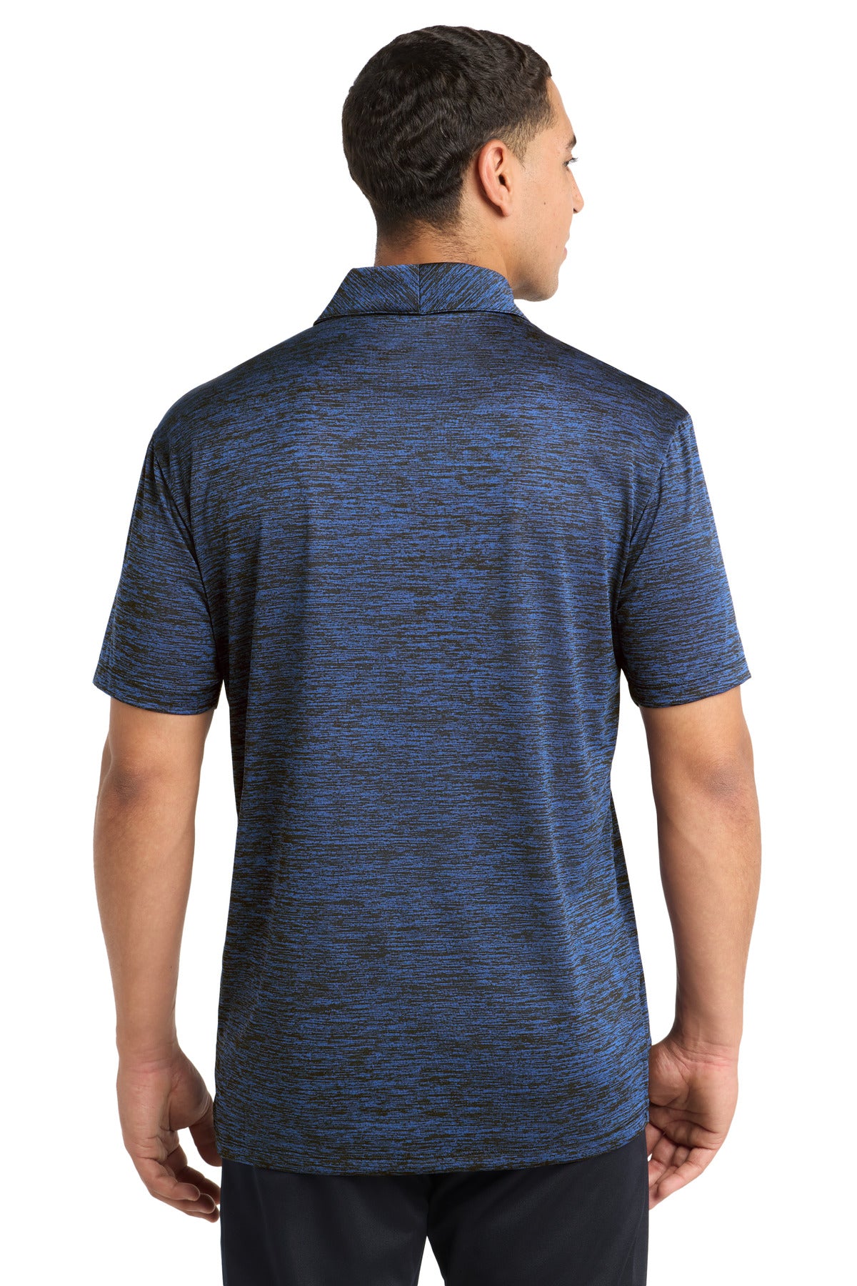 Sport-Tek  PosiCharge  Electric Heather Polo - Dark Royal-Black Electric