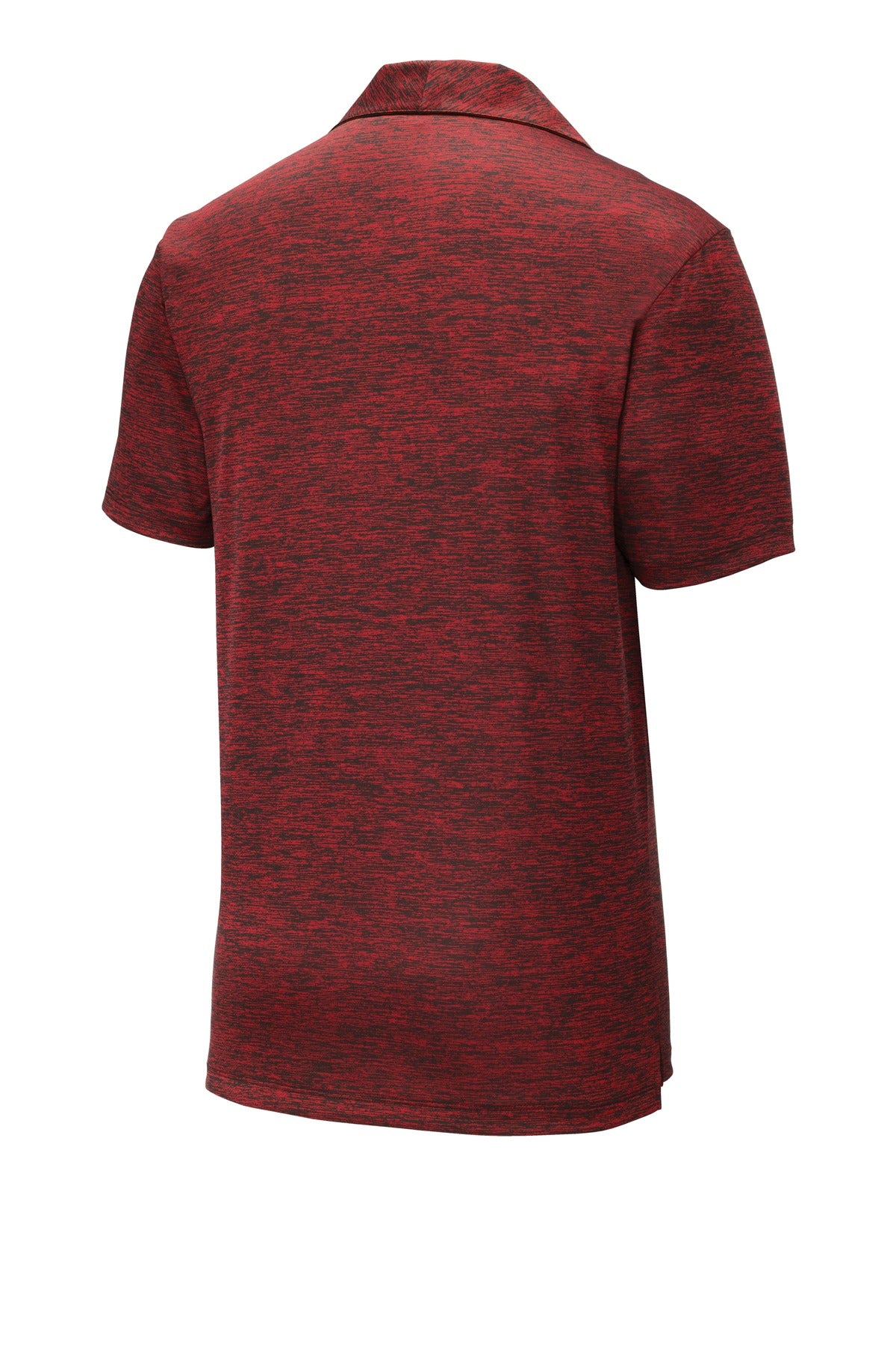 Sport-Tek  PosiCharge  Electric Heather Polo - Deep Red-Black Electric