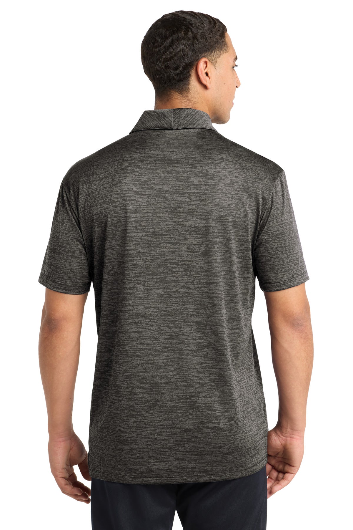 Sport-Tek  PosiCharge  Electric Heather Polo - Grey-Black Electric