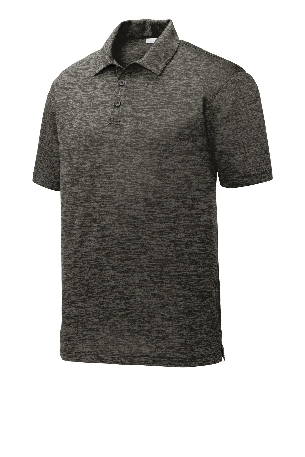Sport-Tek  PosiCharge  Electric Heather Polo - Grey-Black Electric