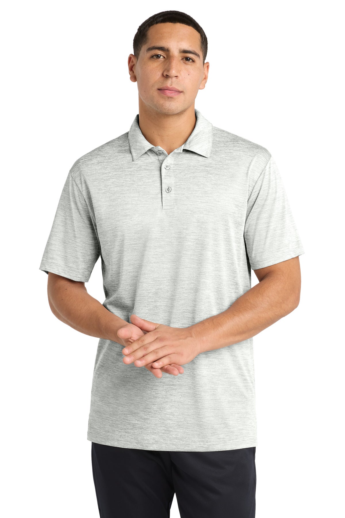 Sport-Tek  PosiCharge  Electric Heather Polo - Silver Electric