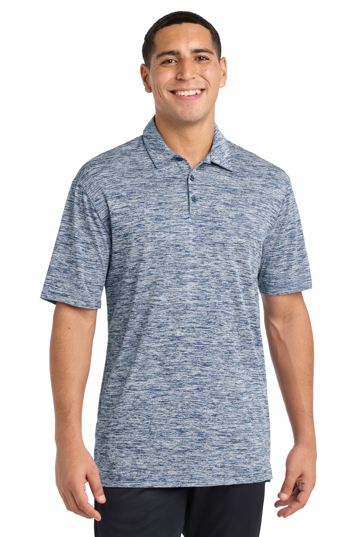 Sport-Tek  PosiCharge  Electric Heather Polo - True Navy Electric