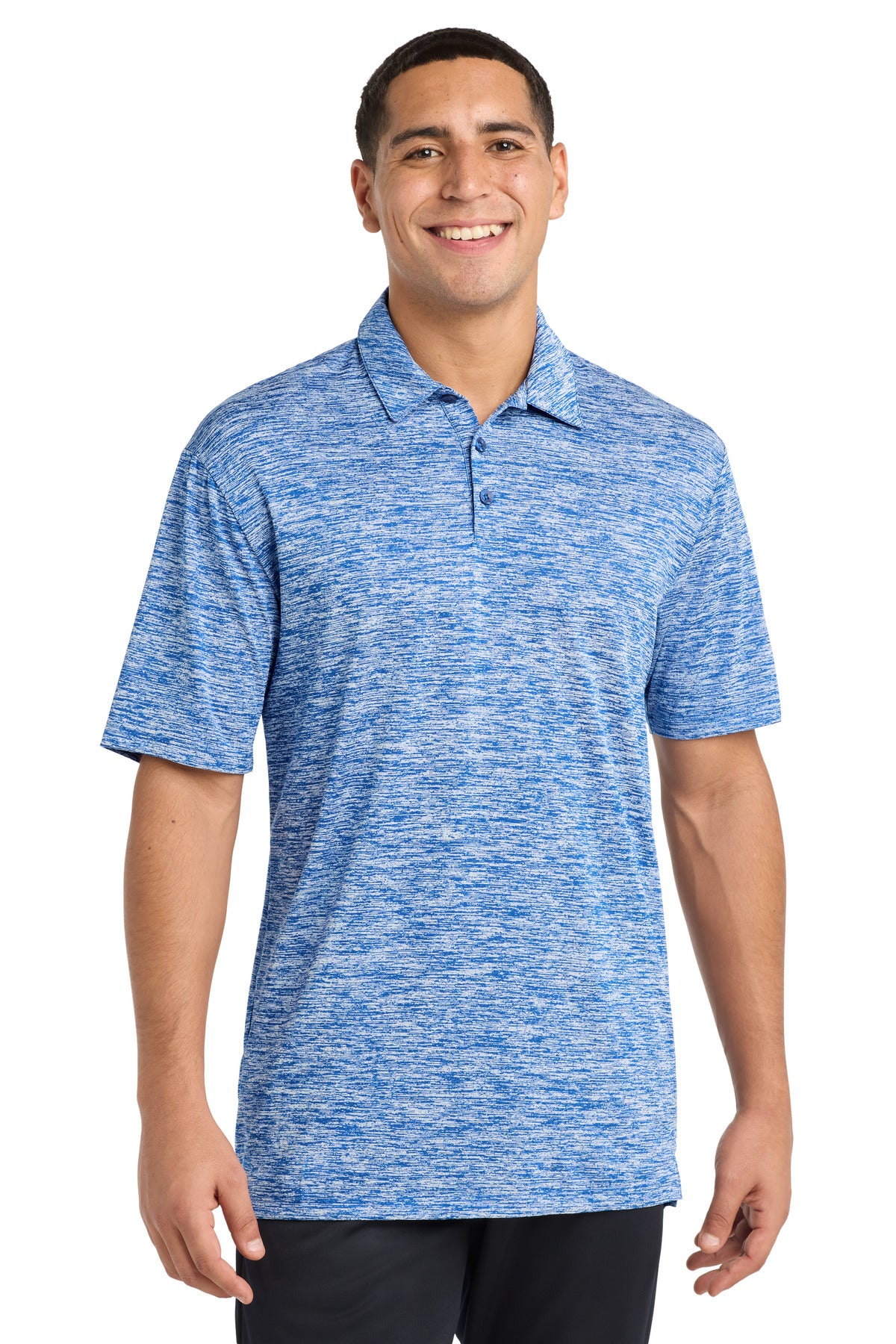 Sport-Tek  PosiCharge  Electric Heather Polo - True Royal Electric