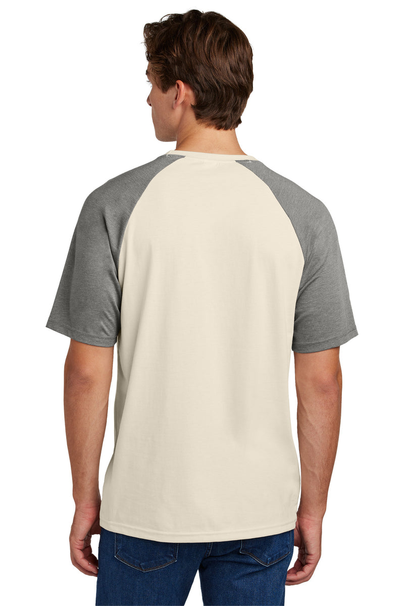 Sport-Tek Halftime Raglan Tee - Vintage Heather/ Ecru