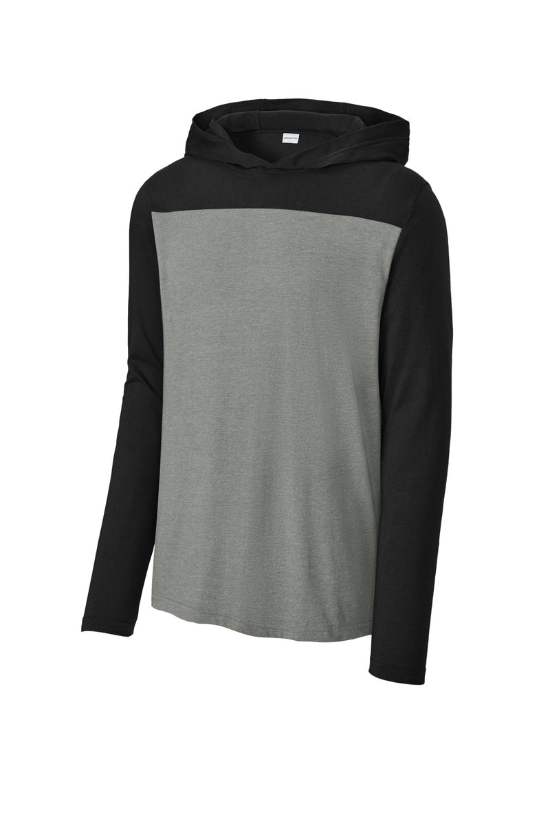 Sport-Tek Halftime Long Sleeve Hoodie - Black/ Vintage Heather