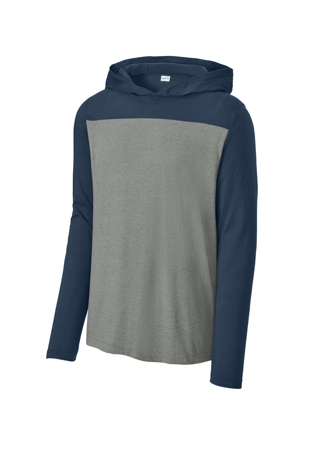 Sport-Tek Halftime Long Sleeve Hoodie - True Navy/ Vintage Heather