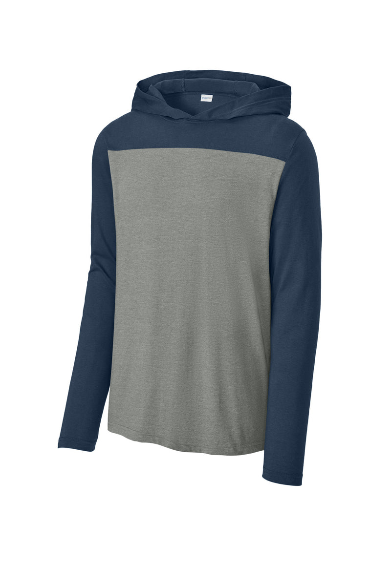 Sport-Tek Halftime Long Sleeve Hoodie - True Navy/ Vintage Heather