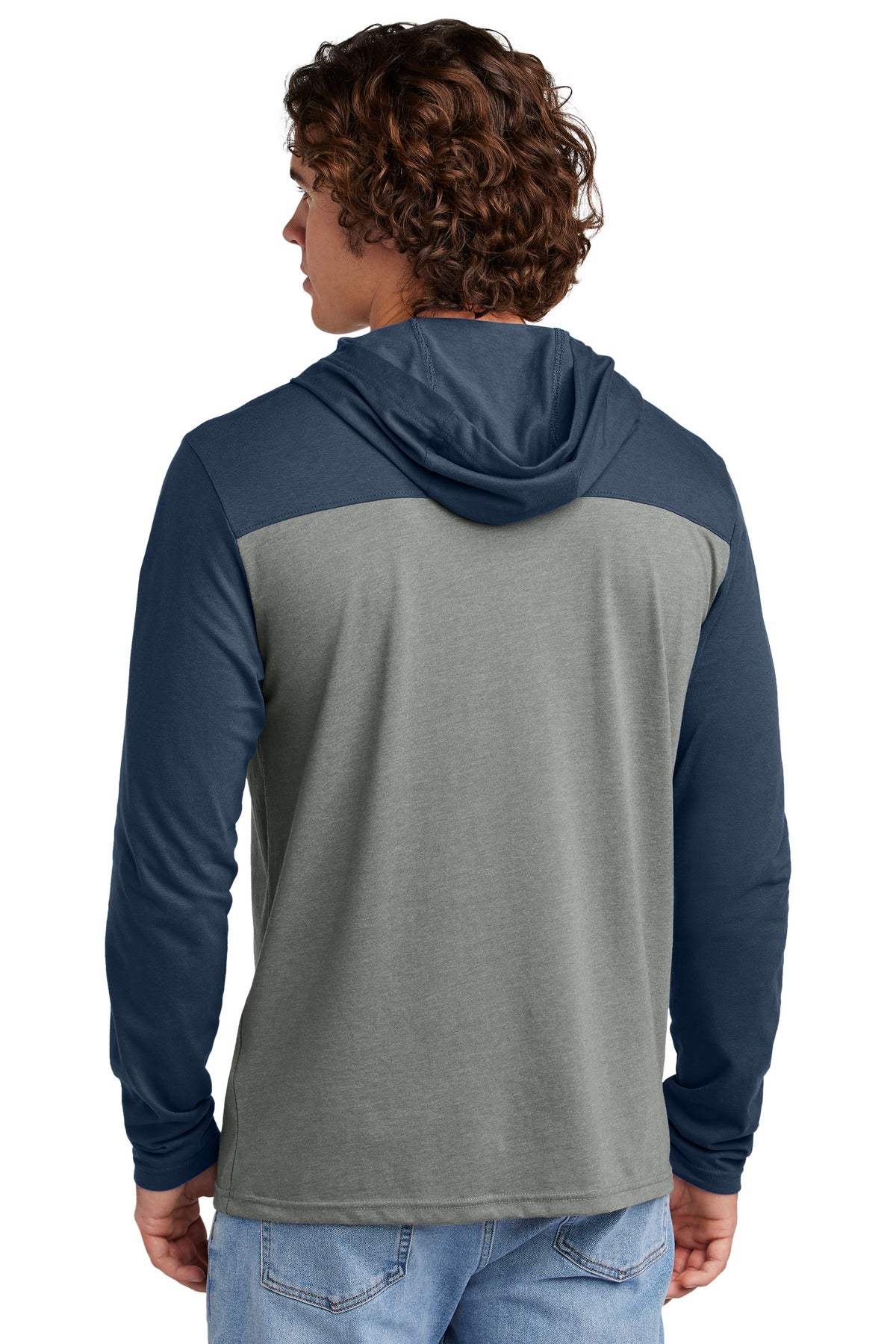 Sport-Tek Halftime Long Sleeve Hoodie - True Navy/ Vintage Heather