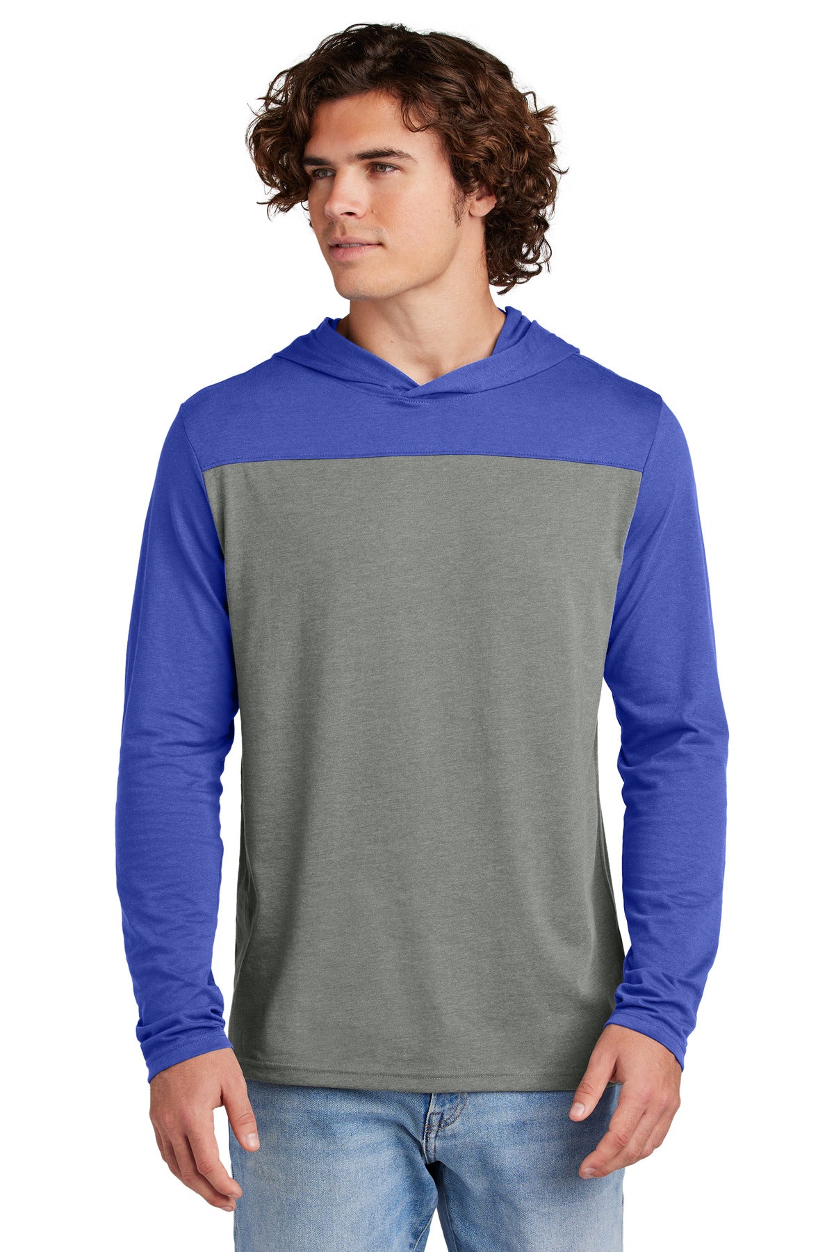 Sport-Tek Halftime Long Sleeve Hoodie - True Royal/ Vintage Heather