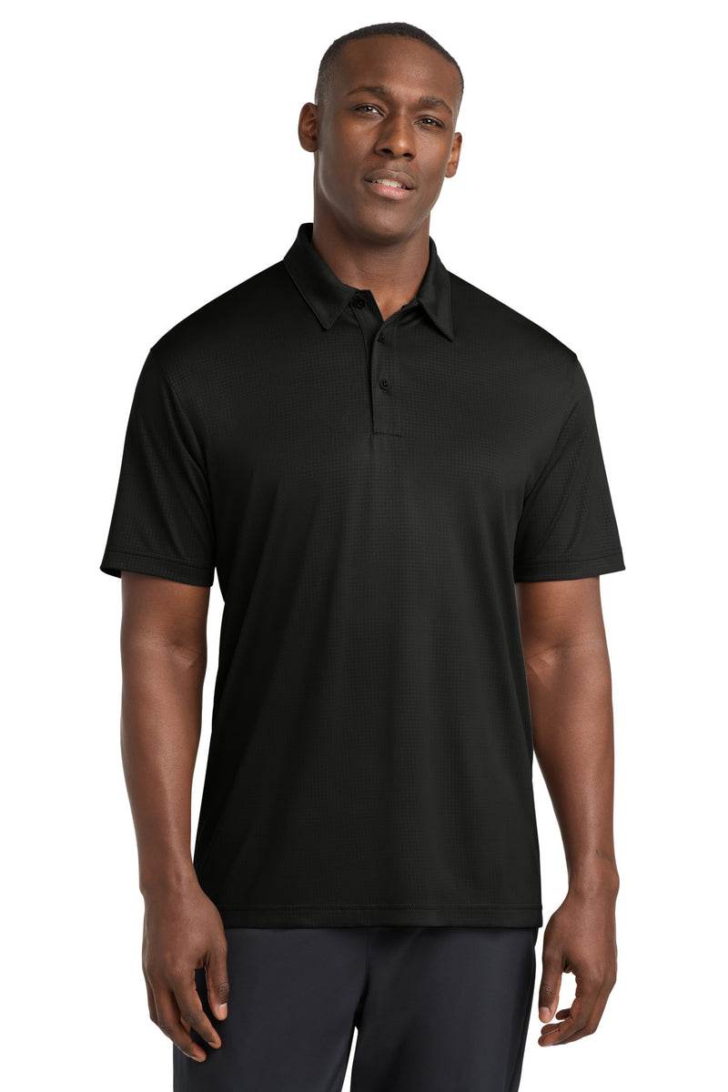 Sport-Tek Embossed PosiCharge Tough Polo - Black