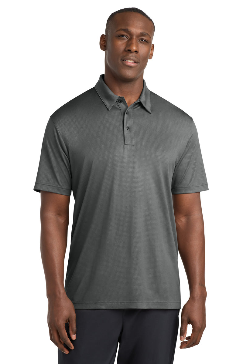 Sport-Tek Embossed PosiCharge Tough Polo - Dark Smoke Grey