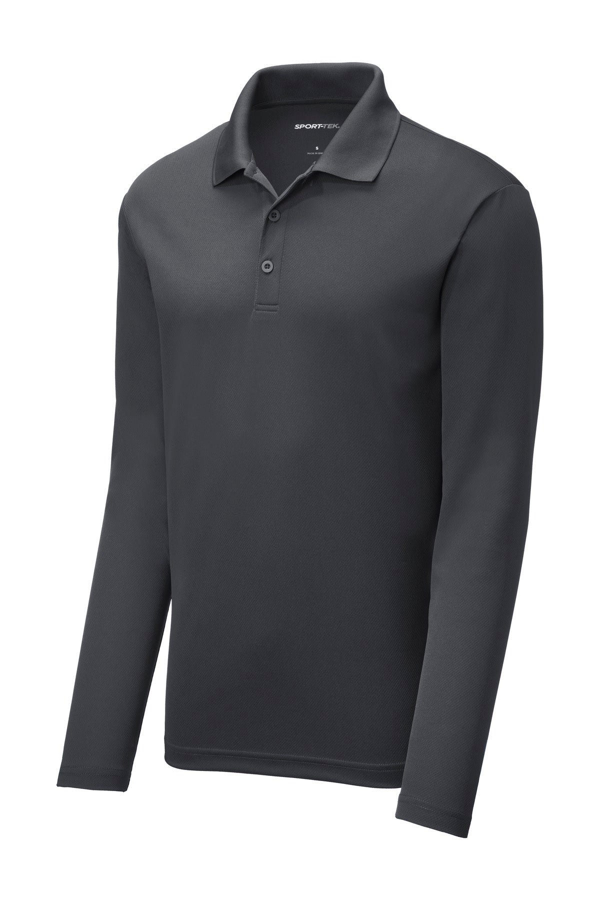 Sport-Tek  PosiCharge  RacerMesh  Long Sleeve Polo - Graphite