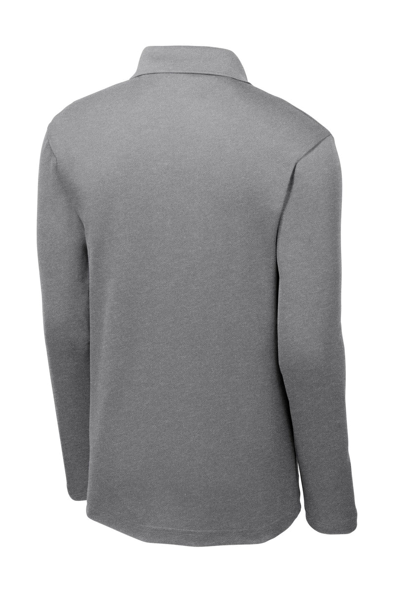 Sport-Tek  PosiCharge  RacerMesh  Long Sleeve Polo - Grey Heather