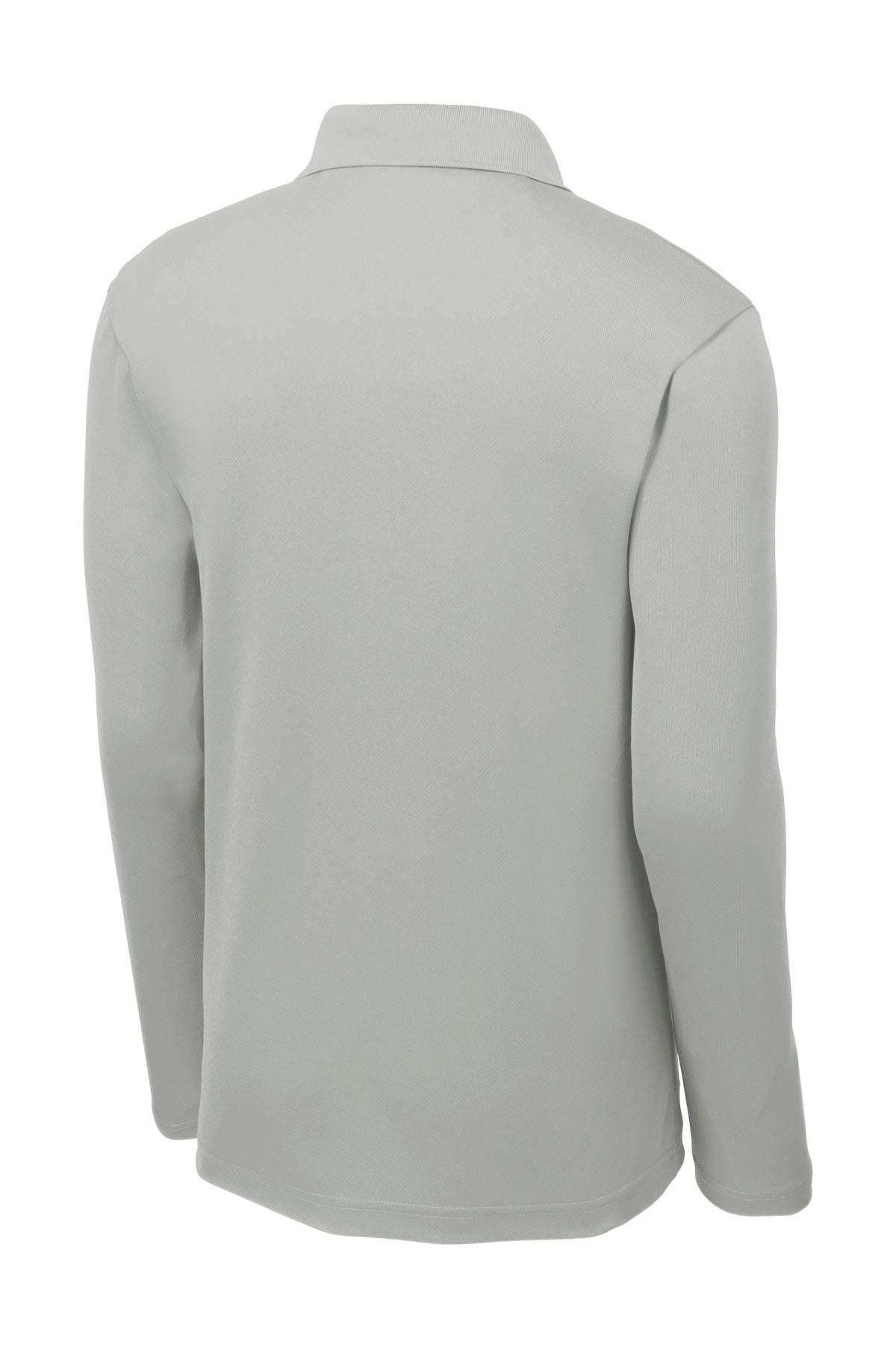 Sport-Tek  PosiCharge  RacerMesh  Long Sleeve Polo - Silver