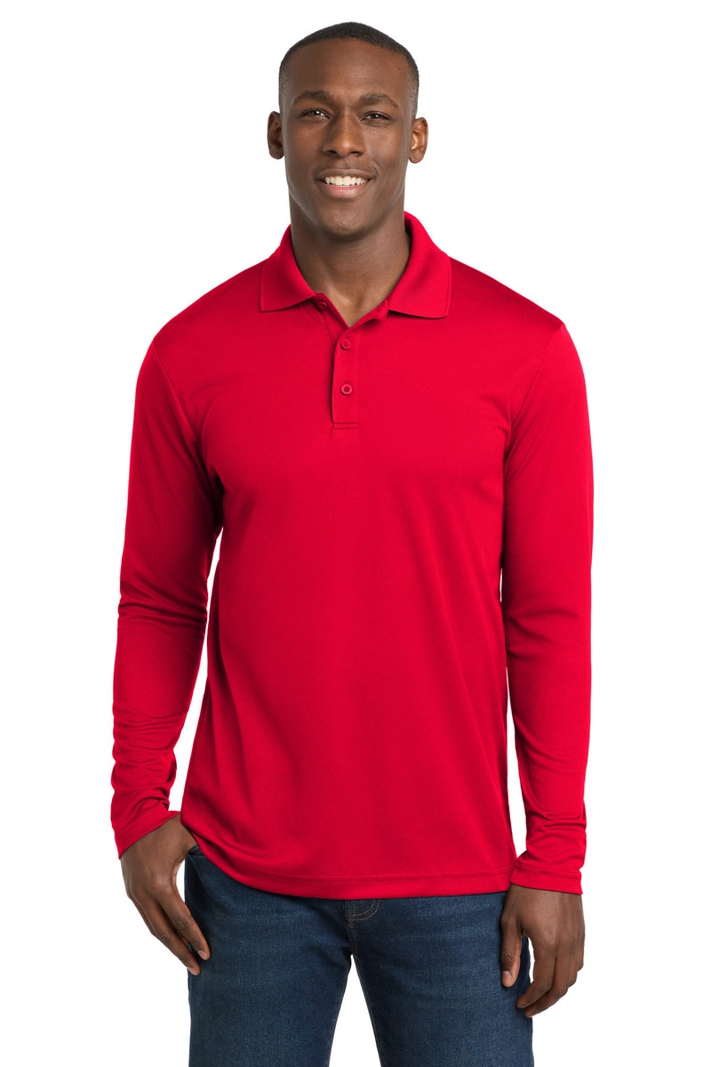 Sport-Tek  PosiCharge  RacerMesh  Long Sleeve Polo - True Red