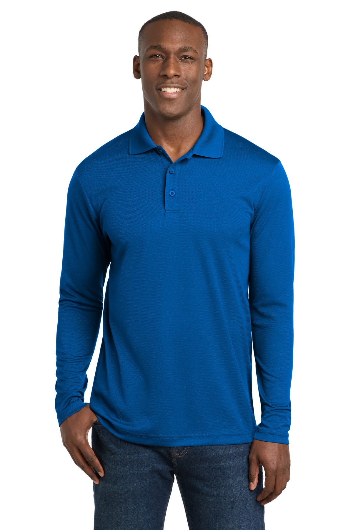 Sport-Tek  PosiCharge  RacerMesh  Long Sleeve Polo - True Royal