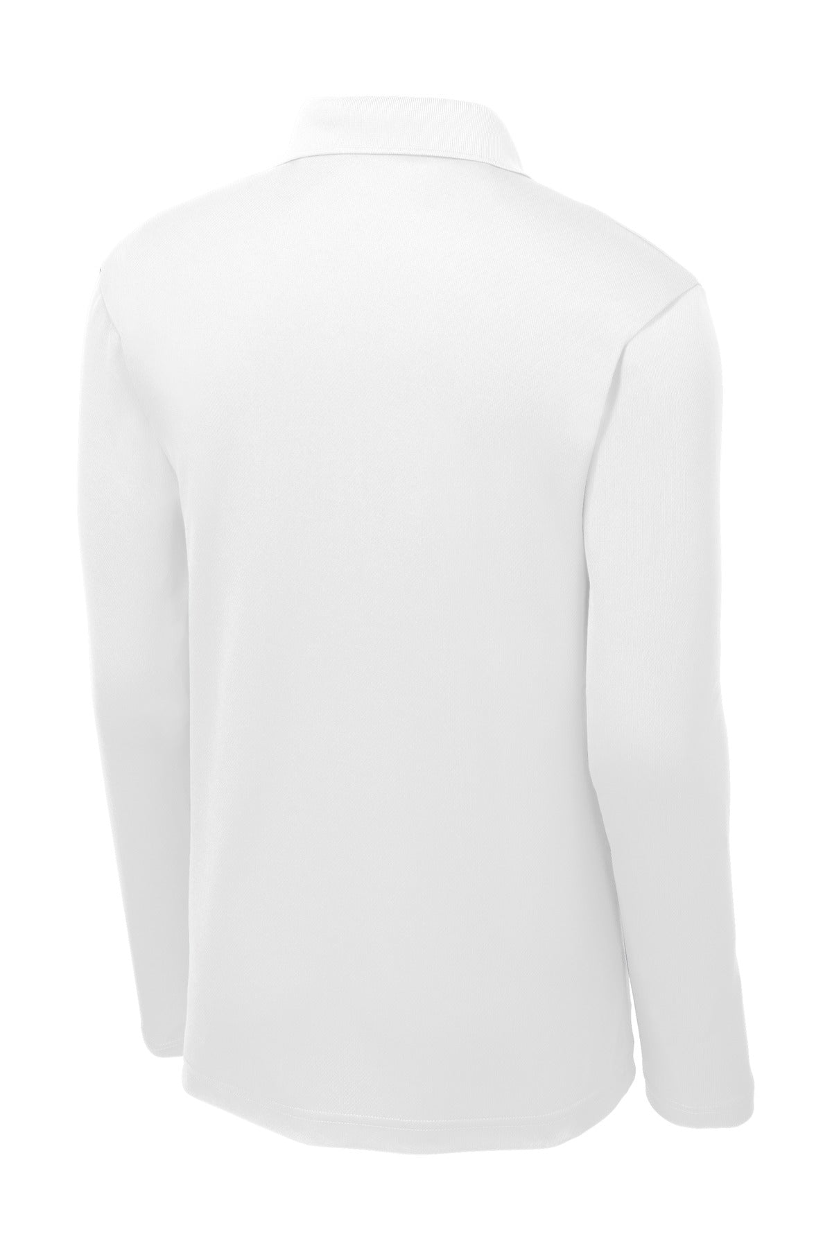 Sport-Tek  PosiCharge  RacerMesh  Long Sleeve Polo - White