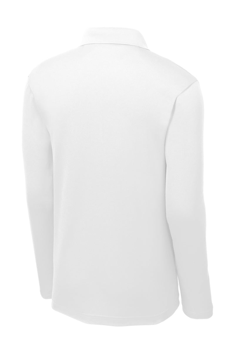 Sport-Tek  PosiCharge  RacerMesh  Long Sleeve Polo - White