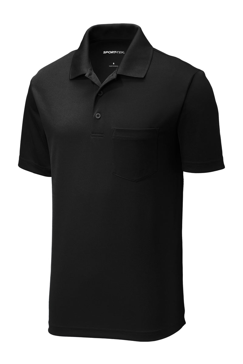 Sport-Tek  PosiCharge  RacerMesh  Pocket Polo - Black