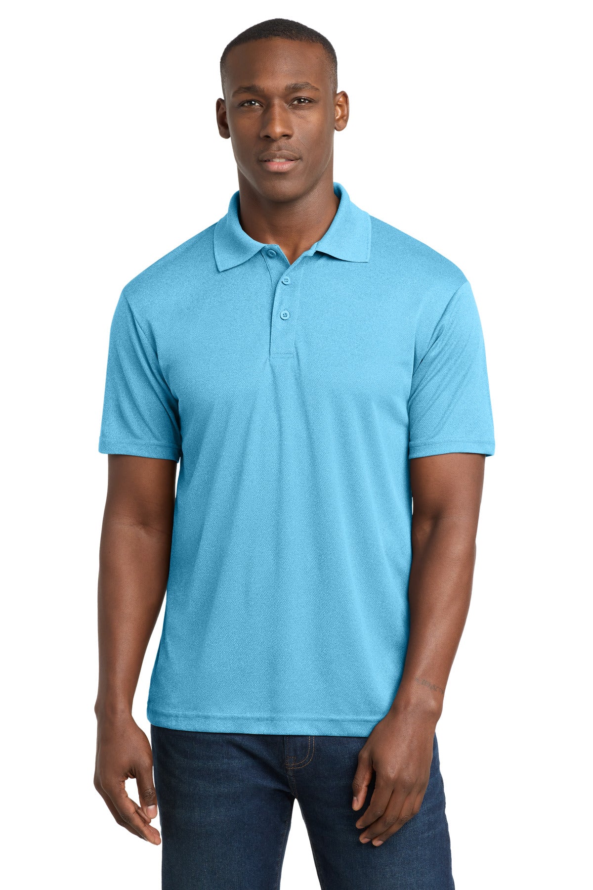 Sport-Tek PosiCharge RacerMesh Polo - Pond Blue Heather