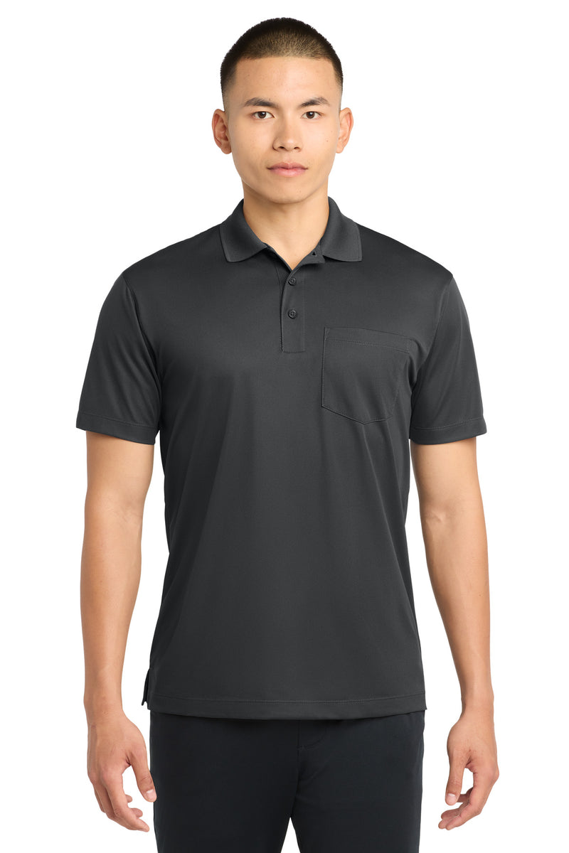 Sport-Tek Micropique Sport-Wick Pocket Polo - Iron Grey