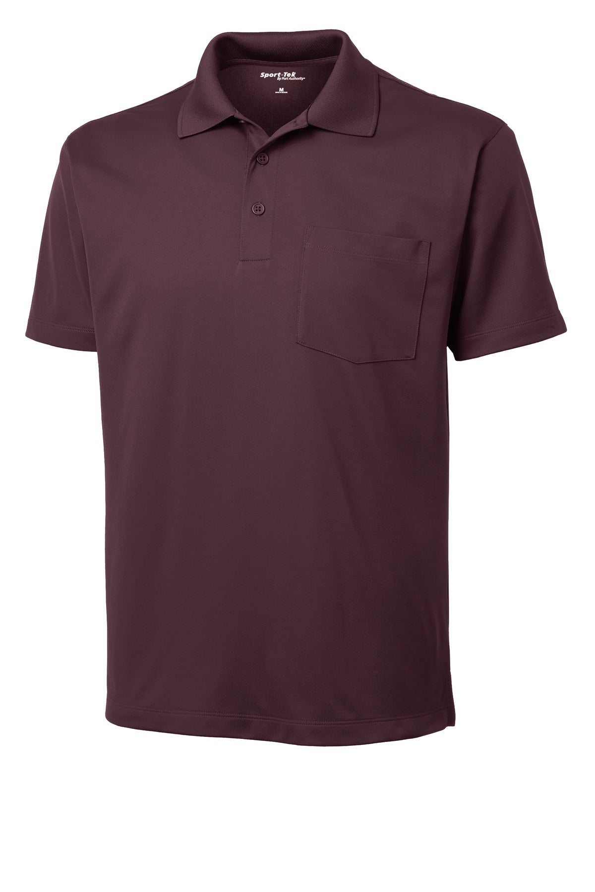 Sport-Tek Micropique Sport-Wick Pocket Polo - Maroon