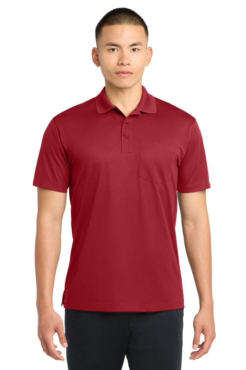 Sport-Tek Micropique Sport-Wick Pocket Polo - True Red
