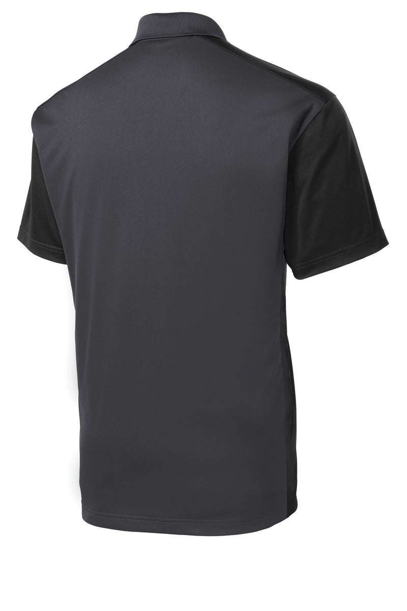 Sport-Tek Colorblock Micropique Sport-Wick Polo - Iron Grey/ Black
