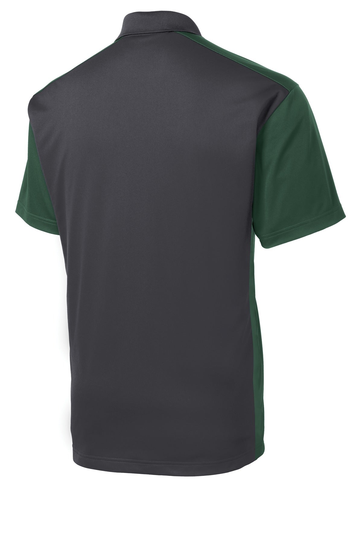 Sport-Tek Colorblock Micropique Sport-Wick Polo - Iron Grey/ Forest Green
