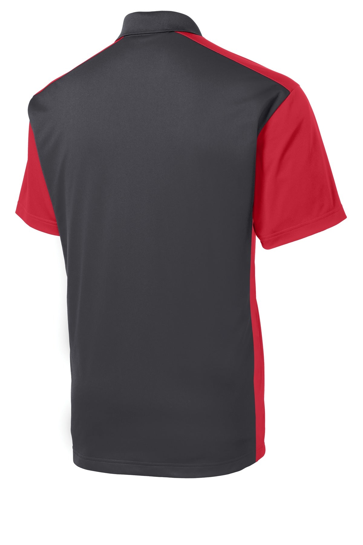 Sport-Tek Colorblock Micropique Sport-Wick Polo - Iron Grey/ True Red