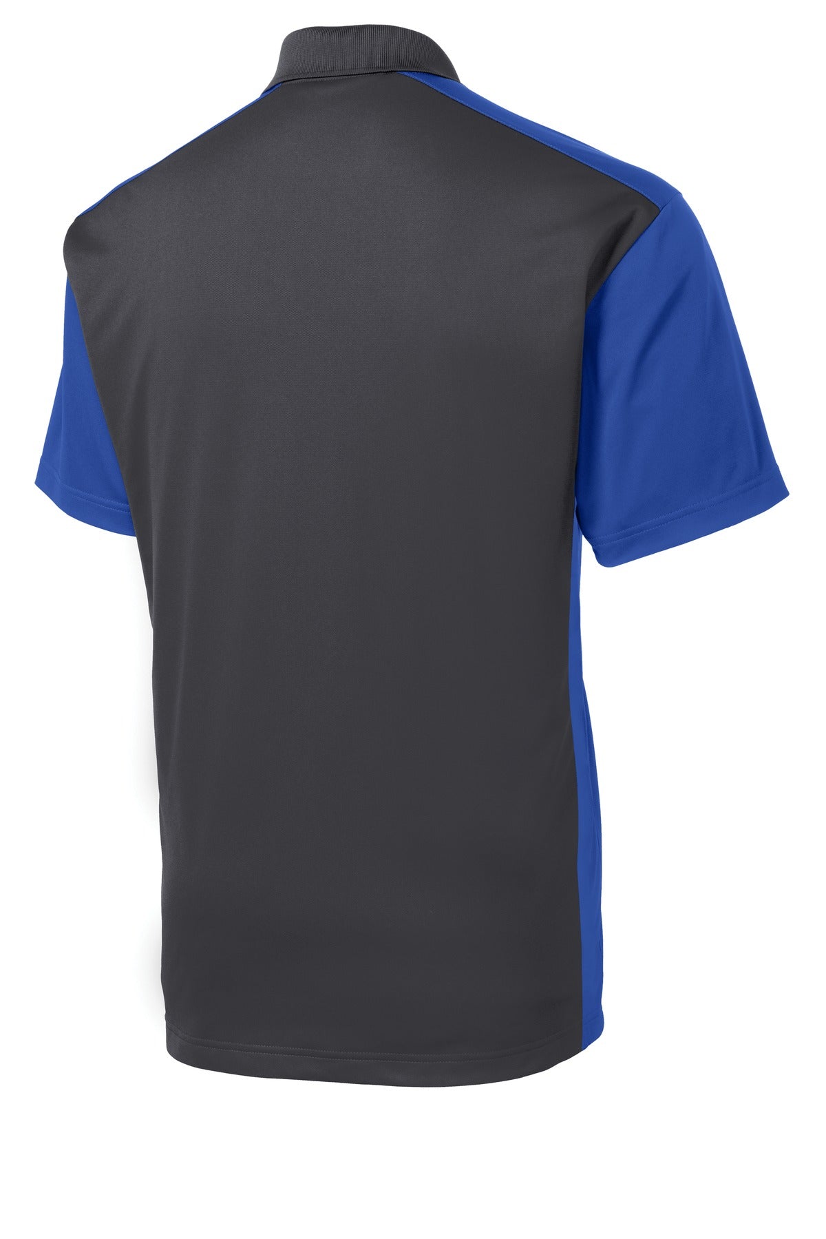 Sport-Tek Colorblock Micropique Sport-Wick Polo - Iron Grey/ True Royal