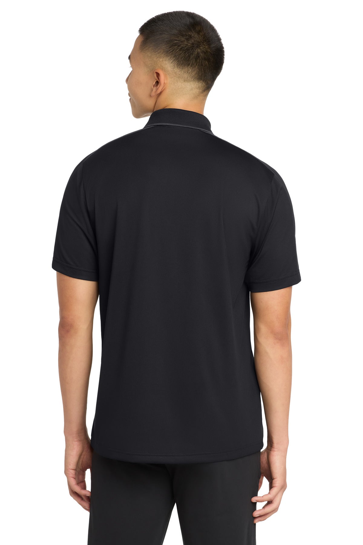 Sport-Tek Micropique Sport-Wick Piped Polo - Black/ Iron Grey