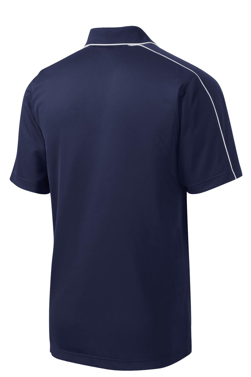 Sport-Tek Micropique Sport-Wick Piped Polo - True Navy/ White
