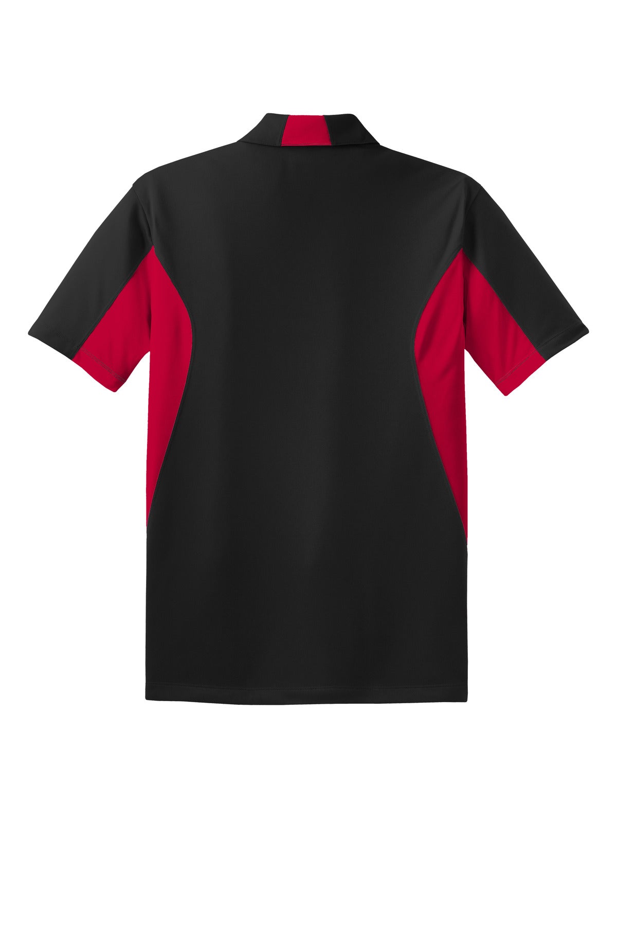 Sport-Tek Side Blocked Micropique Sport-Wick Polo - Black/ Deep Red