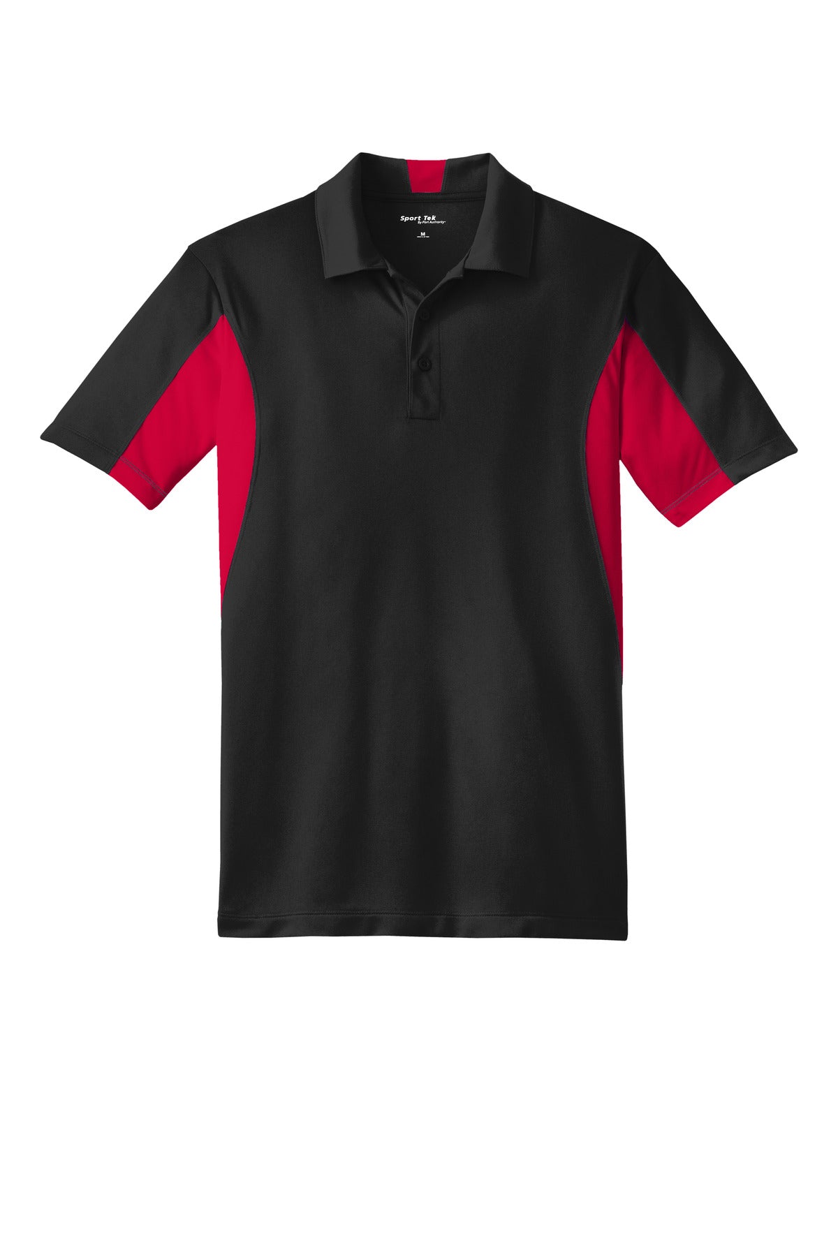 Sport-Tek Side Blocked Micropique Sport-Wick Polo - Black/ Deep Red