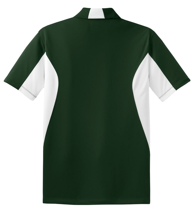 Sport-Tek Side Blocked Micropique Sport-Wick Polo - Forest Green/ White