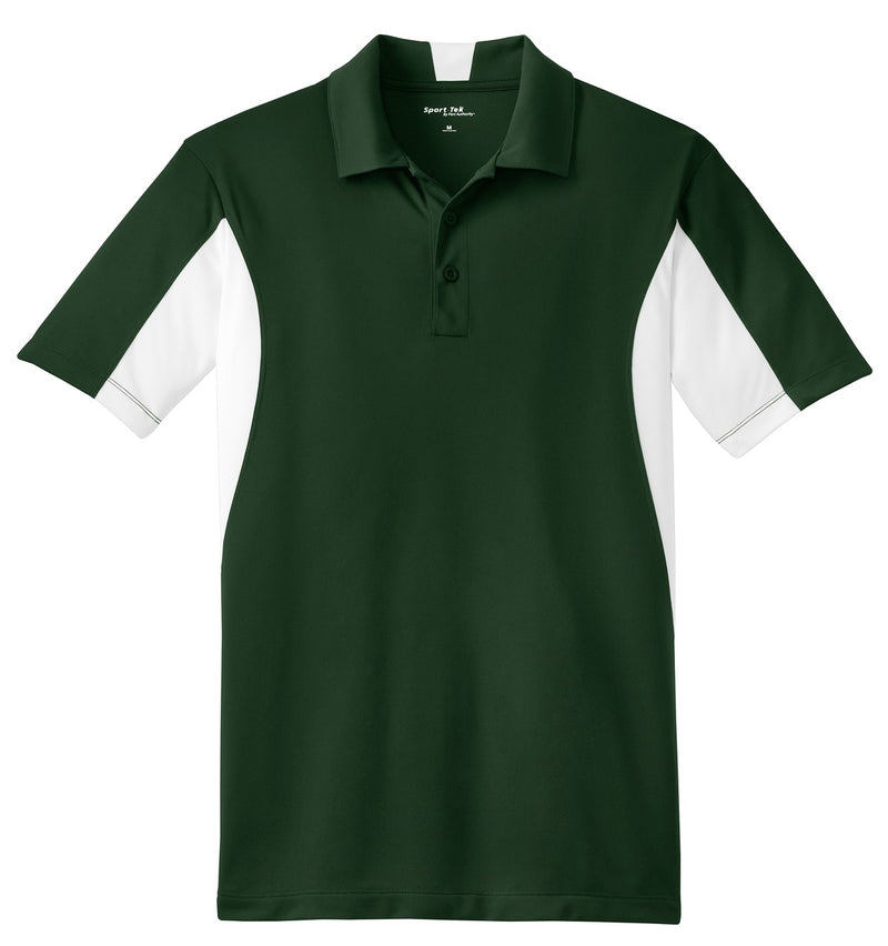 Sport-Tek Side Blocked Micropique Sport-Wick Polo - Forest Green/ White