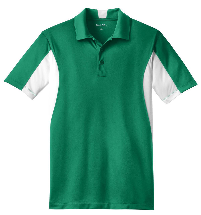 Sport-Tek Side Blocked Micropique Sport-Wick Polo - Kelly Green/ White