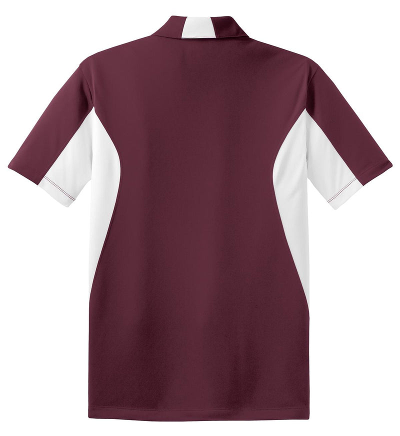 Sport-Tek Side Blocked Micropique Sport-Wick Polo - Maroon/ White