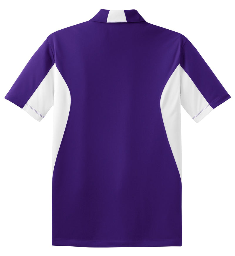 Sport-Tek Side Blocked Micropique Sport-Wick Polo - Purple/ White