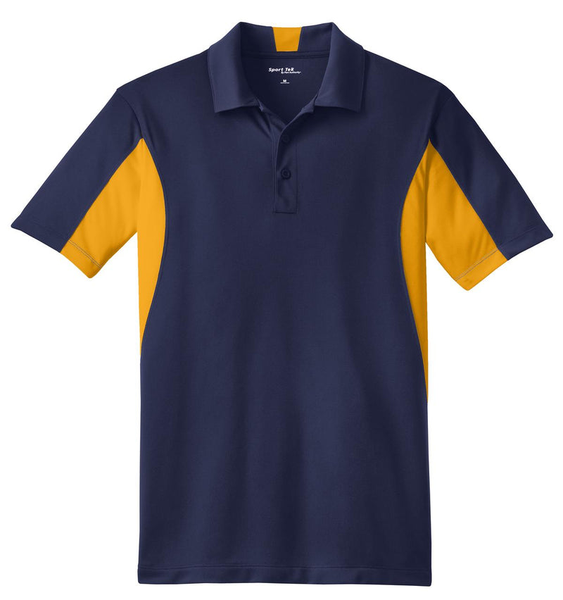 Sport-Tek Side Blocked Micropique Sport-Wick Polo - True Navy/ Gold