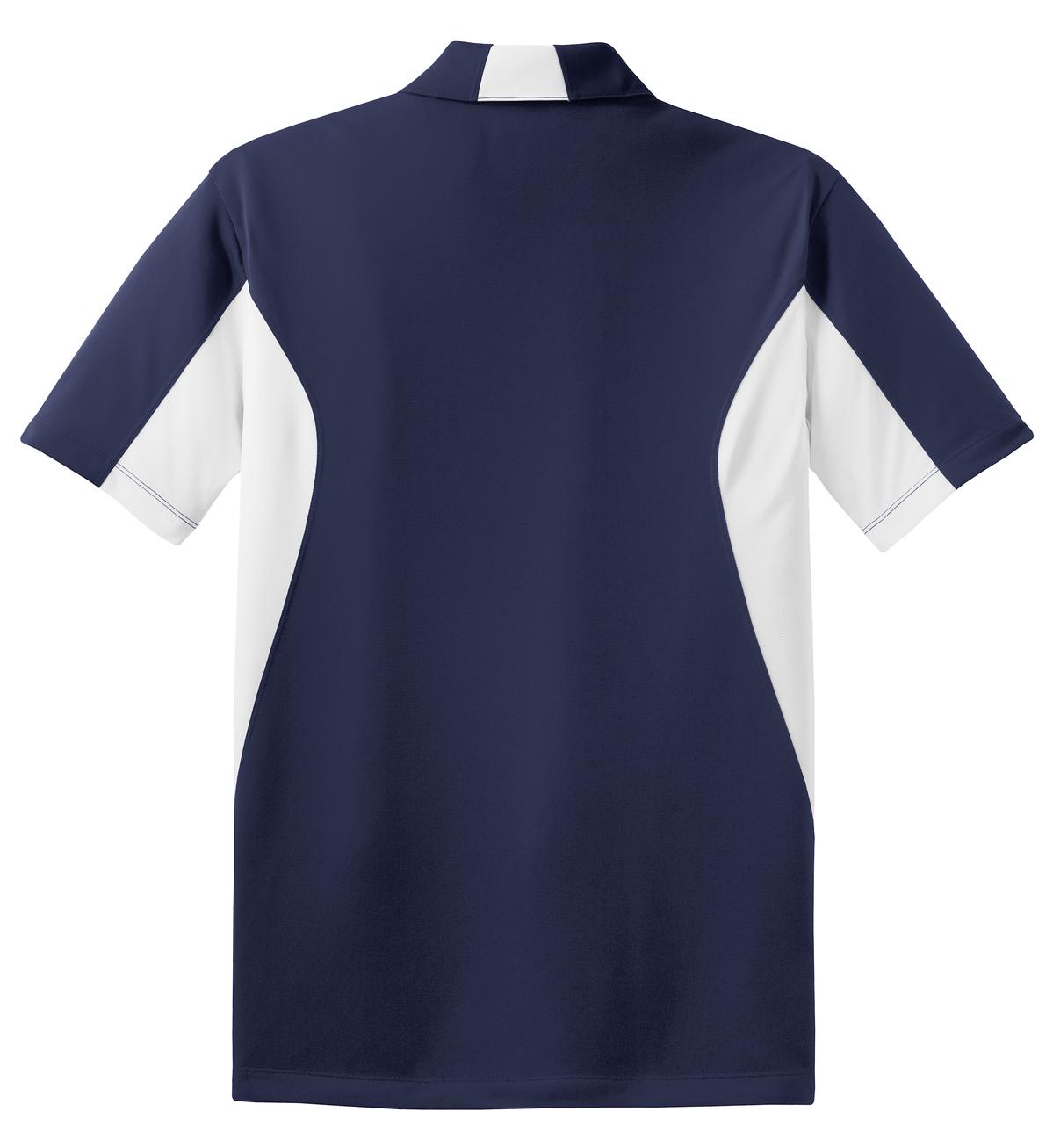 Sport-Tek Side Blocked Micropique Sport-Wick Polo - True Navy/ White