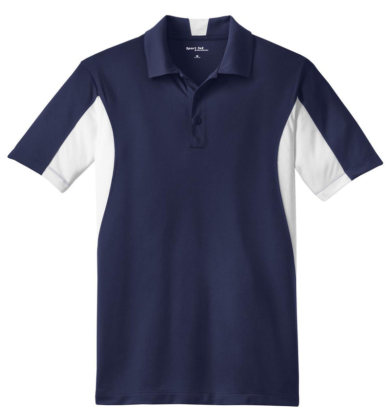 Sport-Tek Side Blocked Micropique Sport-Wick Polo - True Navy/ White